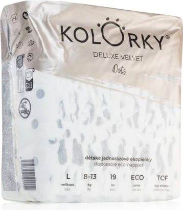 Одноразовые подгузники Kolorky Deluxe Velvet Dots