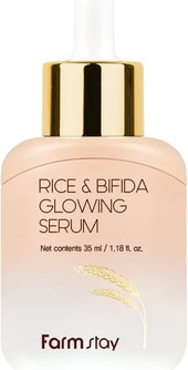 Сыворотка Farmstay Rice & Bifida Glowing Serum с ферментами и рисом