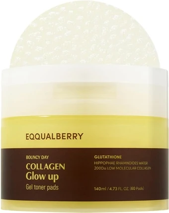 Очищающие диски с коллагеном Equalberry Collagen Glow Up