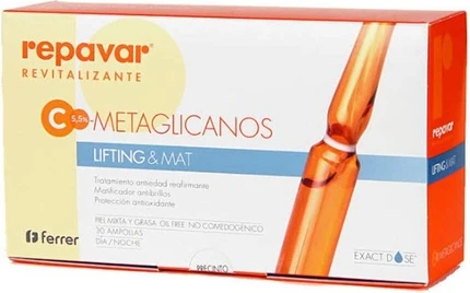 Сыворотка Repavar Revitalizing Lifting & Mat Metaglycan для лица с витамином С