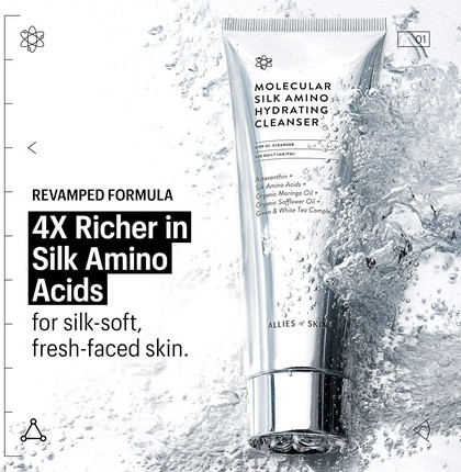 Очищающий крем Allies of Skin Molecular Silk Amino Hydrating Cleanser