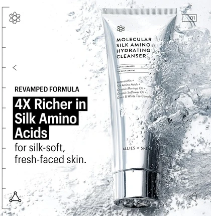 Очищающий крем Allies of Skin Molecular Silk Amino Hydrating Cleanser