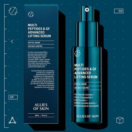 Сыворотка Allies of Skin Multi Peptides & GF Advanced Lifting Serum
