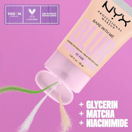 Тональная основа NYX Bare With Me Blur Skin Tint Foundation