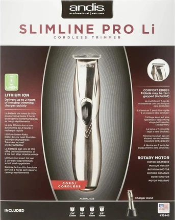 Триммер Andis D-8 Slim-Line Pro Li Беспроводной Перезаряжаемый с Т-образным Ножом