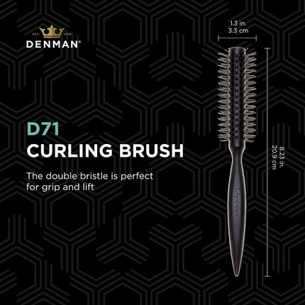 Круглая щетка Denman D71 для накручивания с двойной нейлоновой щетиной