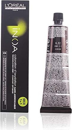 Краска для волос L'Oreal Professional INOA Оттенок 6.32 Тёмный Золотисто-Иризирующий Блонд