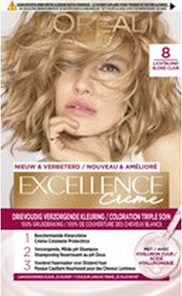 Стойкая краска для волос L'Oreal Professional Excellence Creme Светлый блонд 8