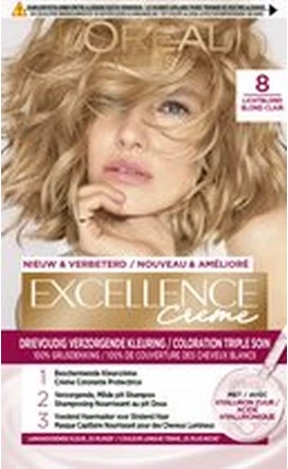 Стойкая краска для волос L'Oreal Professional Excellence Creme Светлый блонд 8