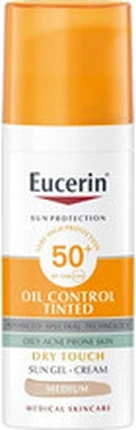 Гель-Крем Eucerin Sun Oil Control Tinted Face SPF50+ Medium