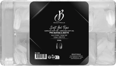 Набор Типсов для Ногтей Beautynails Soft Gel Oval Pre Buffed & Matte