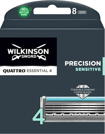 Сменные кассеты для бритвы Wilkinson Sword Quattro Titanium Sensitive