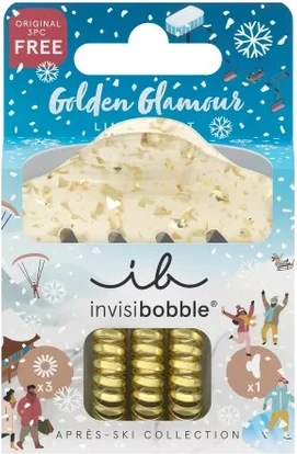 Набор аксессуаров для волос Invisibobble Апре-ски Золотой гламур