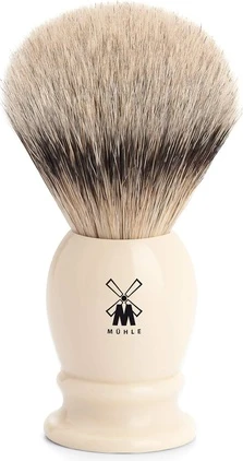 Помазок для бритья Muhle Classic Silvertip Badger Средний Слоновая кость (имитация)