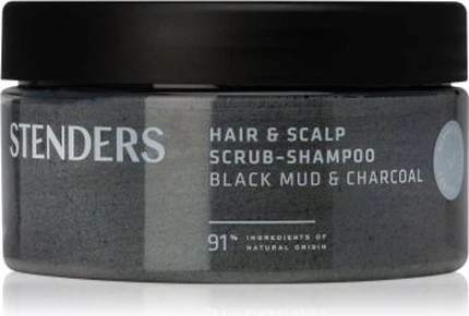 Шампунь Stenders Scrub-шампунь для волос и кожи головы с черной грязью и древесным углем