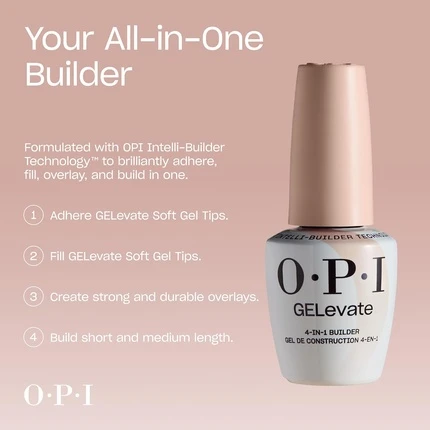 Builder Gel OPI Gelevate 4-In-1 UV Cure