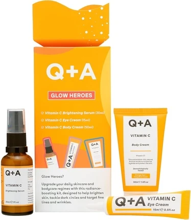 Набор для ухода за кожей лица Qasimi Glow Heroes Skincare Giftset - Трио для сияния с витамином С