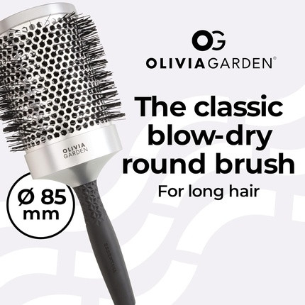 Круглая щетка Olivia Garden Essential Blowout Classic Silver