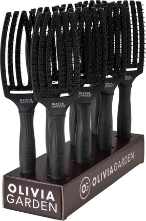 Расческа-распутыватель Olivia Garden Fingerbrush Double Medium Full Black