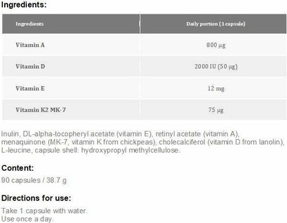 Витаминные капсулы Aura Herbals ADEK Vitamins