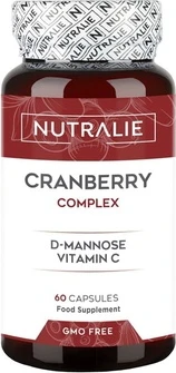 Капсулы Nutralie Американская Клюква с Витамином С, D-Маннозой и Гибискусом для Защиты Мочевыводящих Путей и Антиоксидантной Поддержки