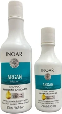 Масло для волос и сыворотка Inoar Duo против перхоти с аргановым маслом
