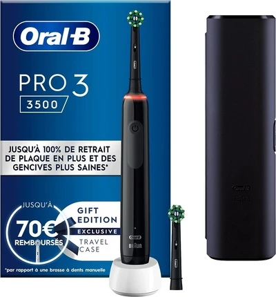 Электрическая зубная щетка Oral-B Pro 3 3500 Black Edition