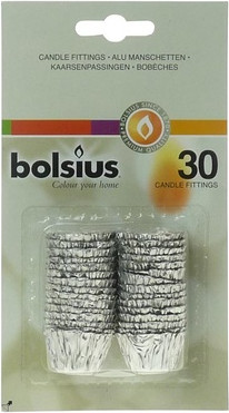 Candle Fitting Bolsius Aluminium Silver