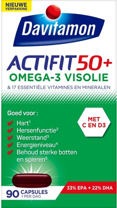 Биологически активная добавка Davitamon Actifit 50+ Рыбий жир Омега-3