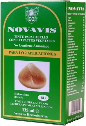 Краска для волос Novavis Tinte 8D Светлый Золотистый Блонд