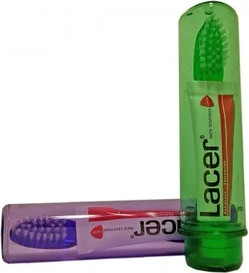 Toothbrush Lacer with Travel Toothpaste