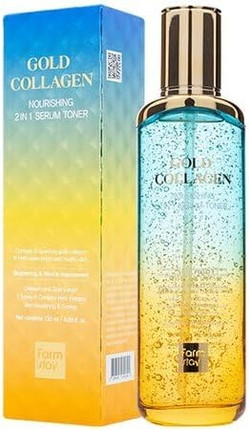 Сыворотка-Тонер Farmstay Gold Collagen Питательная 2 в 1