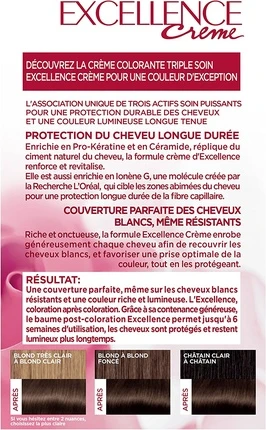 Краска для волос L'Oreal Professional Excellence Triple Care Colour Каштан 5.00 Светло-коричневый