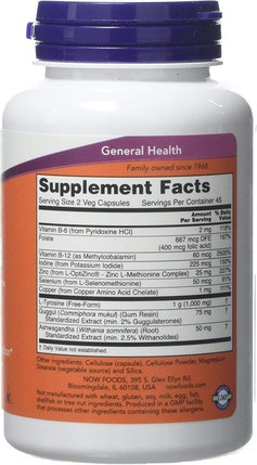 Пищевая добавка Now Foods Thyroid Energy