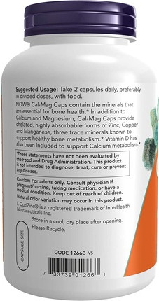 Сыворотка с витамином Now Foods Cal-Mag с цинком, медью, марганцем и витамином D