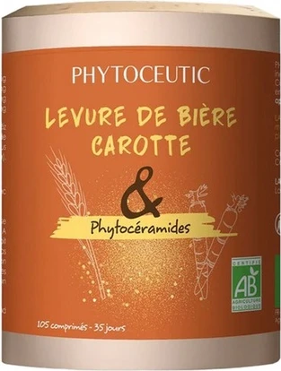 Таблетки Markenlos Phytoceutic Пивные дрожжи, морковь и фитоцерамиды, Органические