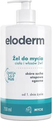 Гель для мытья тела и волос Eloderm С первого дня жизни Омега 369 Плюс