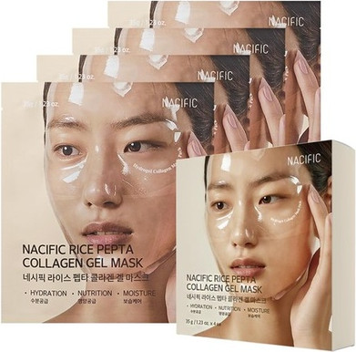 Тканевая маска Nacific Rice Pepta Collagen Гелевая маска для лица