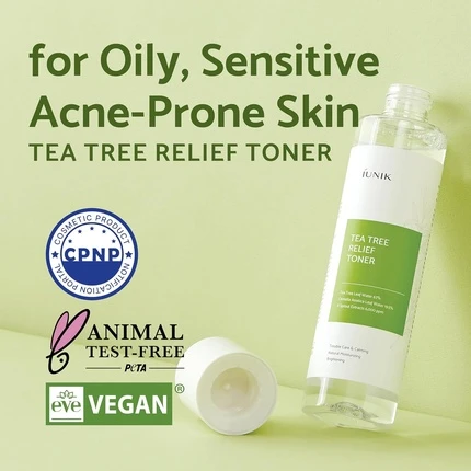 Тонизирующий лосьон Iunik Tea Tree Relief Vegan для лица