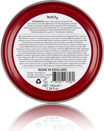 Clay Men's Hair Styling Product Dapper Dan
