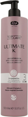Уход для волос Lisap Ultimate K Lamination Mask Шаг 3