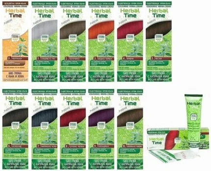 Окрашивающий Крем Herbal Time Травяная Краска Для Волос