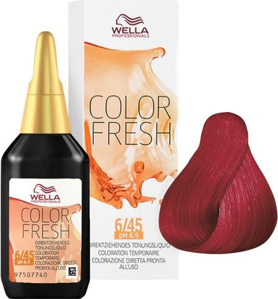 Краска для волос Wella Color Fresh 6/45 Темный Красно-Махагоновый Блонд