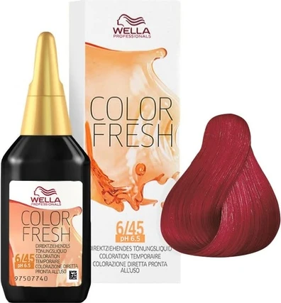 Краска для волос Wella Color Fresh 6/45 Темный Красно-Махагоновый Блонд