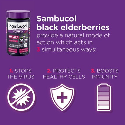 Gummies Sambucol Natural Black Elderberry Kids