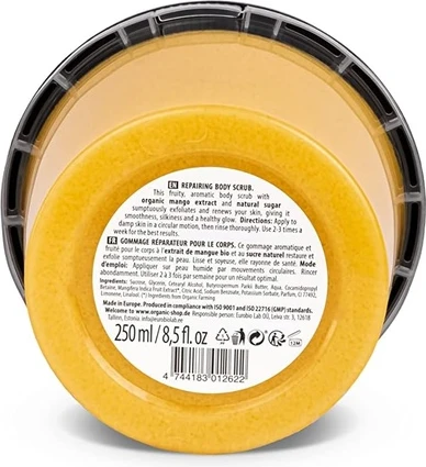Body Scrub Organic Shop Kenyan Mango Cosmos Natural