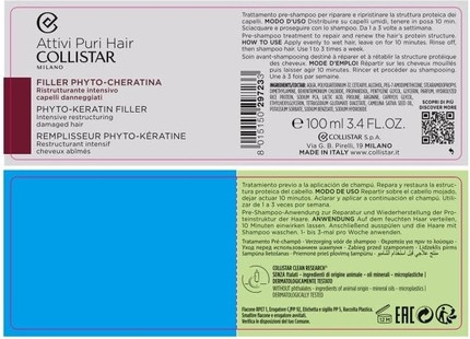 Лечение Collistar Phyto Keratin Интенсивный Структурирующий Филлер