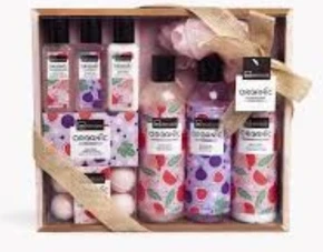 Набор для душа и ванны Aquarius Organic Bath Set с 6 бомбочками и различными средствами для ванны