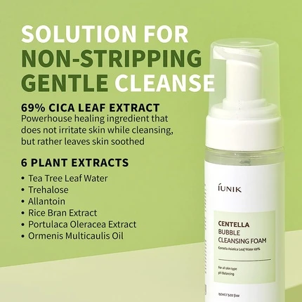 Очищающая пенка Iunik Centella Bubble Cleansing Foam