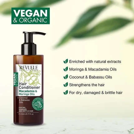 Conditioner Revuele Vegan and Organic Moisturizing Smoothing Treatment